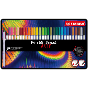 STABILO Pen 68 brush ARTY Premium-Filzstift - 30er Metalletui