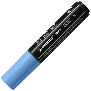 STABILO FREE Acrylic T800C Acrylmarker - 4-10 mm - kobaltblau