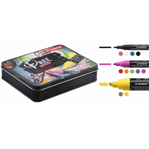 STABILO FREE Acrylic Starter Set - 11er Pack - 4x T100, 5x T300, 2x T800C - in 11 verschiedenen Farben