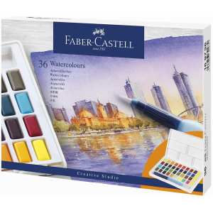 Faber-Castell Aquarellfarben in Näpfchen - 36er Etui