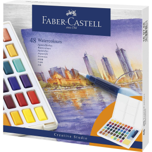 Faber-Castell Aquarellfarben in N&auml;pfchen - 48er Etui