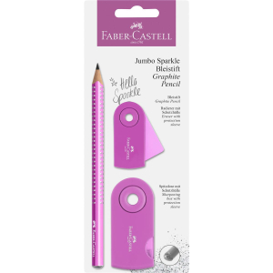 Faber-Castell Bleistiftset Jumbo Sparkle - pearl pink