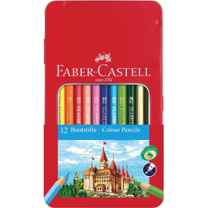 Faber-Castell Buntstift - hexagonal - 12er-Metalletui