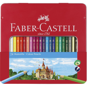 Faber-Castell Buntstift - hexagonal - 24er-Metalletui