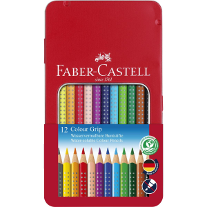Faber-Castell Buntstift Colour Grip - 12er-Metalletui