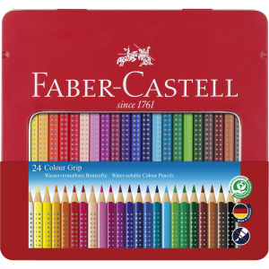 Faber-Castell Colour Grip Buntstift - 24er-Metalletui