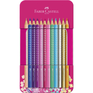 Faber-Castell Jumbo Bleistiftset Sparkle - 12er Metalletui