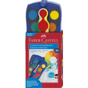 Faber-Castell Connector Farbkasten - 24 Farben - blau