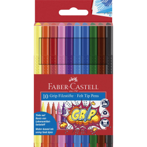 Faber-Castell Filzstift Grip Colour Marker - 10er Etui