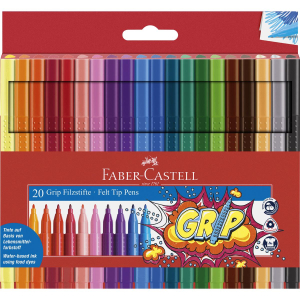 Faber-Castell Grip Colour Marker Filzstift - 20er Etui