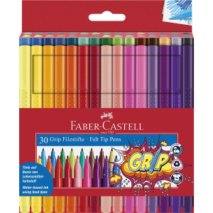 Faber-Castell Filzstift Grip Colour Marker - 30x Etui
