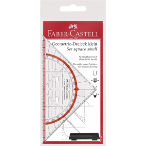Faber-Castell Geometrie-Dreieck - klein - mit Griff - 14cm