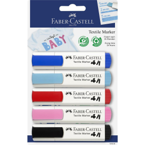 Faber-Castell Textilmarker - Baby-Party - 5er Packung