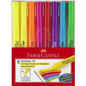 Faber-Castell 38 Textmarker - 8er Etui
