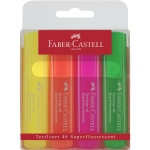 Faber-Castell 46 Textmarker Superfluor - 4er Etui