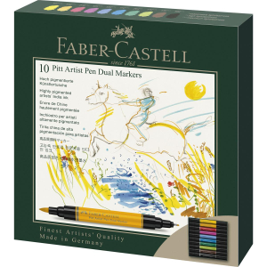 Faber-Castell PAP Dual Marker Tuschestift - 10er Etui
