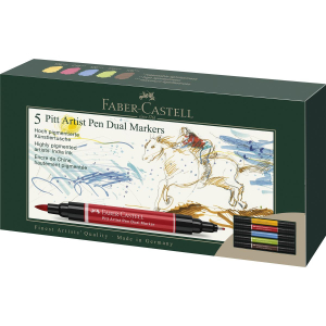 Faber-Castell Tuschestift PAP Dual Marker - 5er Etui