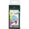 Faber-Castell Pitt Artist Pen Brush Tuschestift - Pastel - 6er Etui