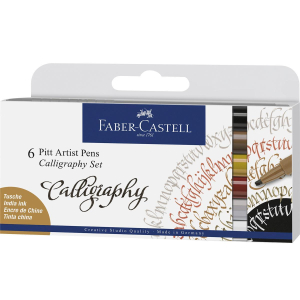 Faber-Castell Tuschestift Pitt Artist Pen - C - 6er Etui