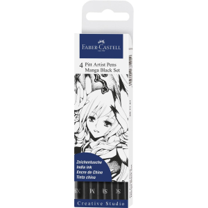Faber-Castell Tuschestift Pitt Artist Pen - Manga - 4er Etui