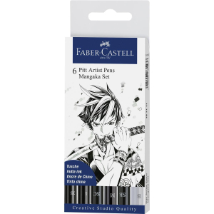 Faber-Castell Tuschestift Pitt Artist Pen - Manga- 6er...