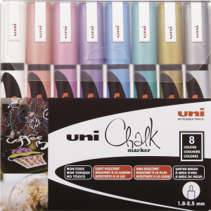 uni-ball Marker Uni Chalk - PWE-5M - 8x metallic