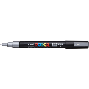 uni-ball POSCA PC-3M Marker - 0,9 mm - silber