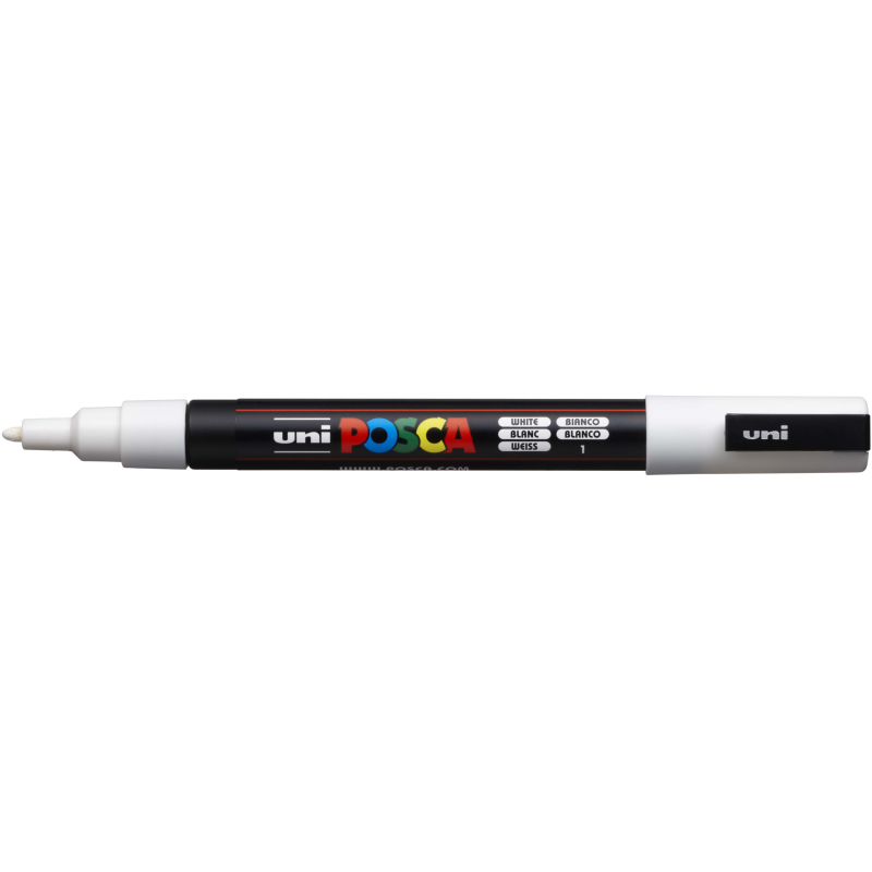 uni-ball POSCA PC-3M Marker - 0,9 mm - weiß