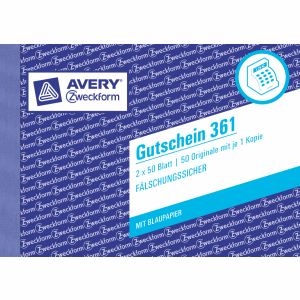 Avery Zweckform Formulare - Gutschein -  DIN A6 quer - 2x...