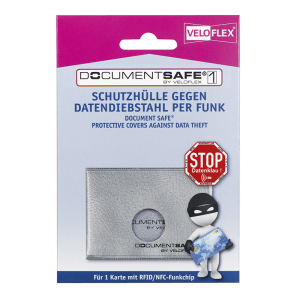 VELOFLEX Ausweish&uuml;lle Document Safe - 90 x 63 mm -...