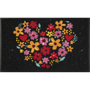 wash+dry Schmutzfangmatte Flower Heart - 50 x 75 cm