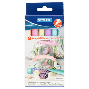 Stylex Acrylstifte - pastell - 6 Stück