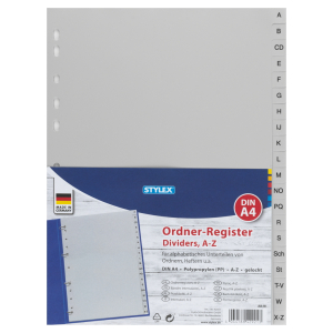 Stylex Ordner-Register - DIN A4 - 20-teilig