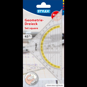 STYLEX Geometriedreieck - 14 cm - biegsam