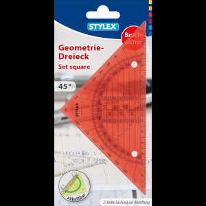 Stylex Geometriedreieck - 16 cm - biegsam - abheftbar