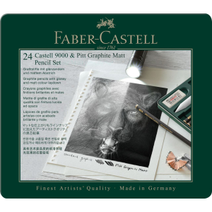 Faber-Castell Set Pitt Graphite - Matt  + Castell 9000 -...