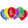 STYLEX Luftballons - Happy Birthday - 65 cm - farbig - 6 Stück