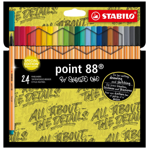 STABILO point 88 by Snooze One Fineliner - 0,4 mm - 24er Set