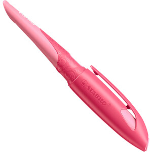 STABILO EASYbirdy ergonomischer Schulfüller - Feder M - Linkshänder - 3D Wildlife rosa
