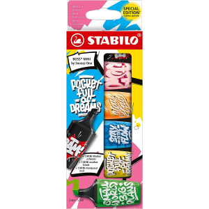 STABILO BOSS MINI Textmarker by Snooze One - 2+5 mm - 6er Set