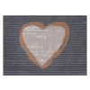 CASANETA Design Schmutzfangmatte Heart grey - 50 x 70 cm