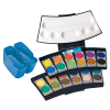 Pelikan ProColour Deckfarbkasten - schwarz - 24 Farben - mit Deckweiß