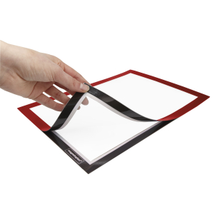 magnetoplan magnetofix Info-Rahmen - DIN A4 - selbstklebend - 2 Stück rot