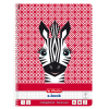 herlitz Spiralblock - DIN A4 - Cute Animals Zebra - kariert - Lineatur 28 - 80 Blatt