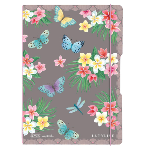 herlitz my.book flex Notizheft - DIN A4 - Ladylike Butterflies - liniert+kariert - 2 x 40 Blatt