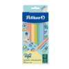 Pelikan Buntstifte - sechseckige Holzstifte - 12 Pastell-Farben