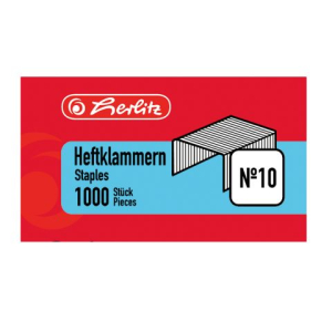 herlitz Heftklammer No.10 - verzinkt - 2x1.000 Stück