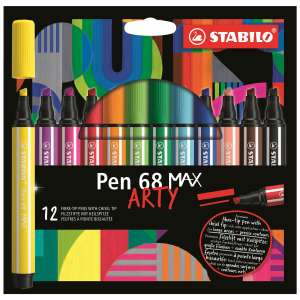 STABILO Pen 68 MAX Filzstift - ARTY - 1-5 mm - 12er Pack