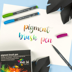 STAEDTLER pigment brush pen - 35 türkis - Einzelstift