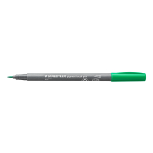 STAEDTLER pigment brush pen - 5 grün - Einzelstift